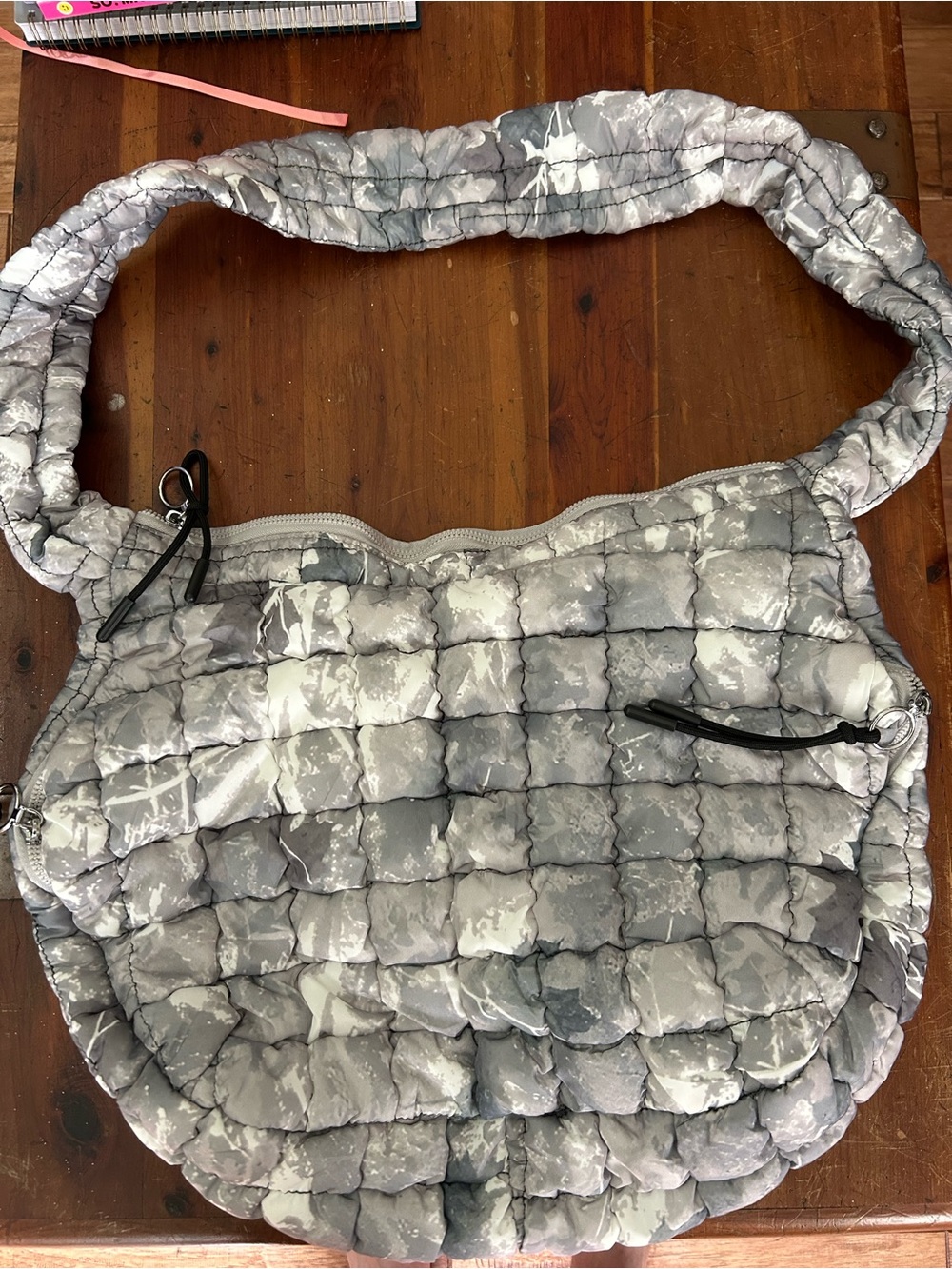 camo quilted bag